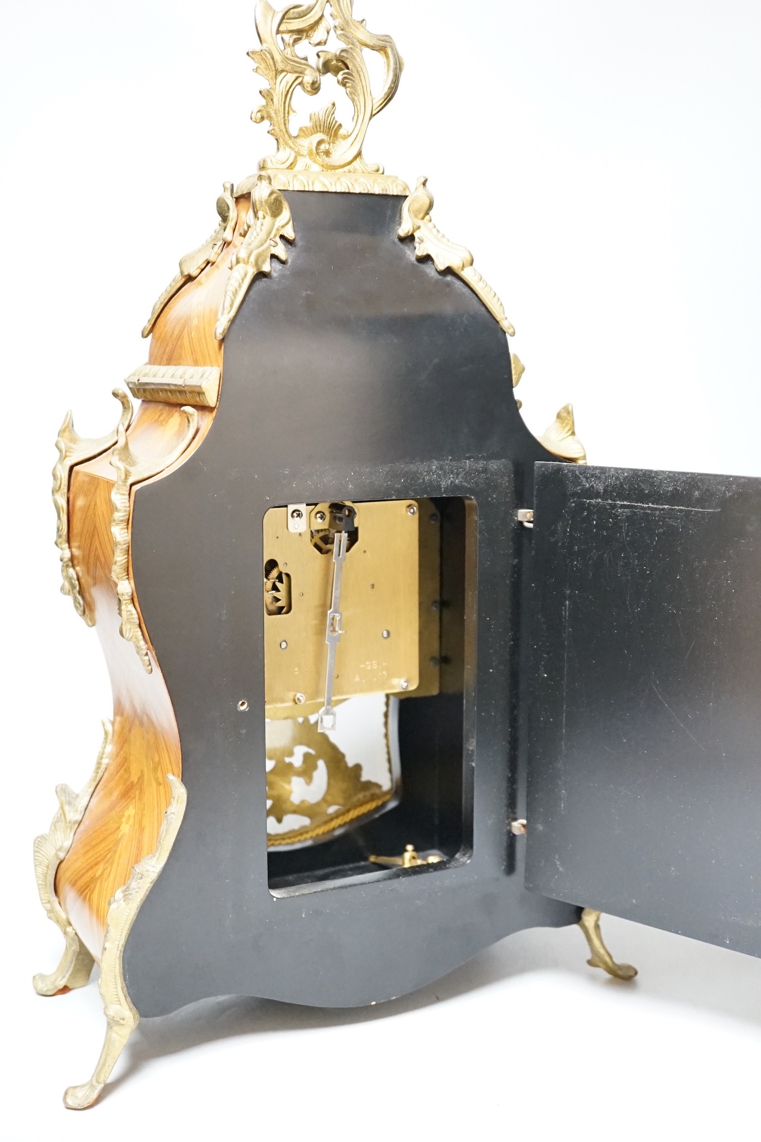 A modern 19th century style mantel clock, 56cm
